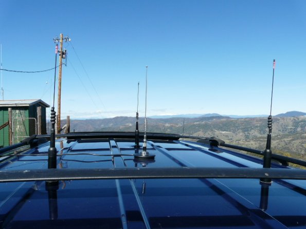 Looking through the antenna farm to the North.