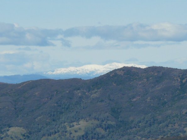 Snow capped coastal range.
